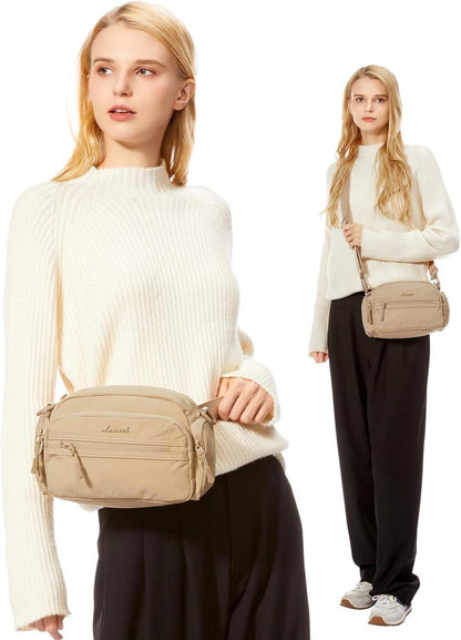 Leichte Umhängetasche Damen Crossbody Bag Khaki