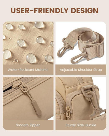 Umhängetasche Damen Crossbody Bag Bauchtasche Schultertasche Khaki