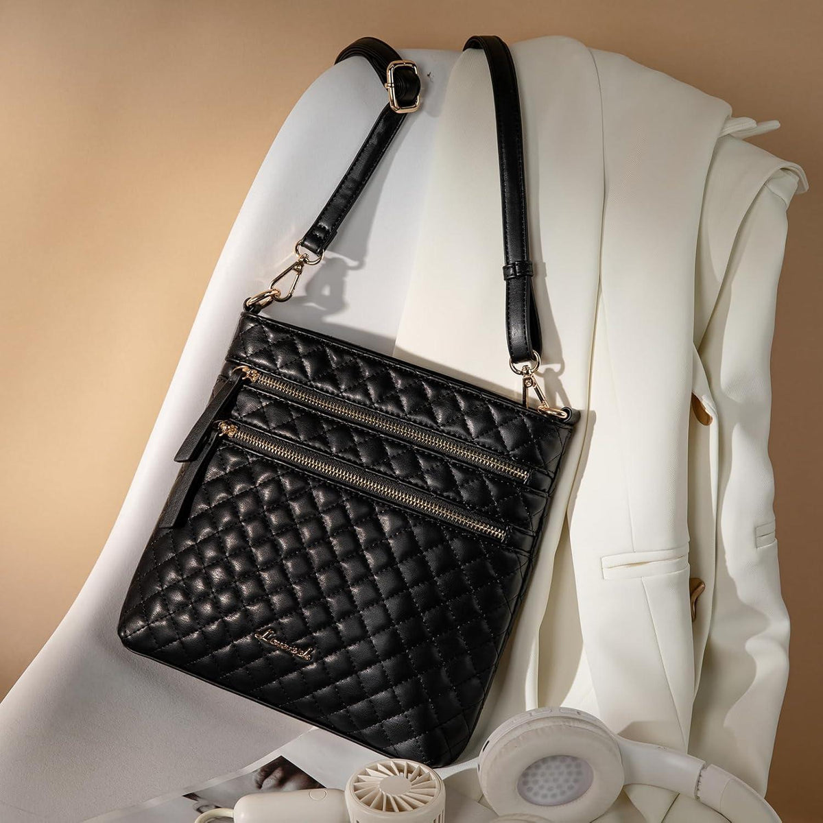 Umhängetasche Damen Mittelgroß Crossbody Bag Leder Schultertasche