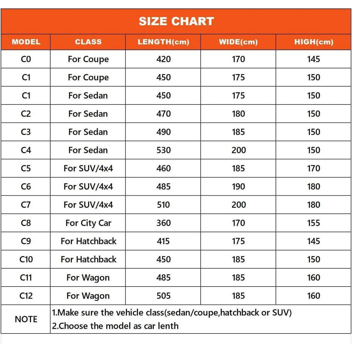 SUV Autoabdeckung Wasserdicht, Atmungsaktiv, Größe C6 (460-485cm)