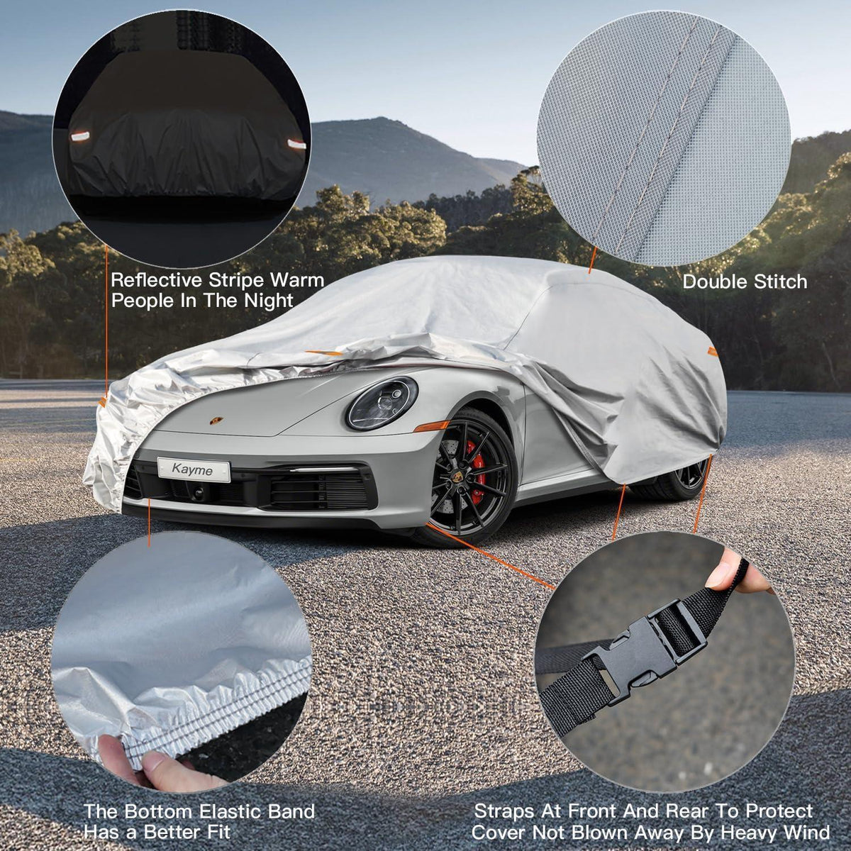 Autoabdeckung Coupé Wasserdicht & Atmungsaktiv (420-450cm)