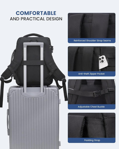 Handgepäck Rucksack Reiserucksack 45x36x20 Flugzeug Damen Herren USB