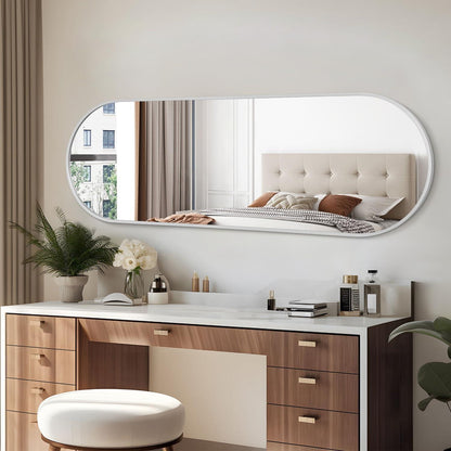 Ovaler Wandspiegel 120x40cm – Moderner Badezimmer Spiegel