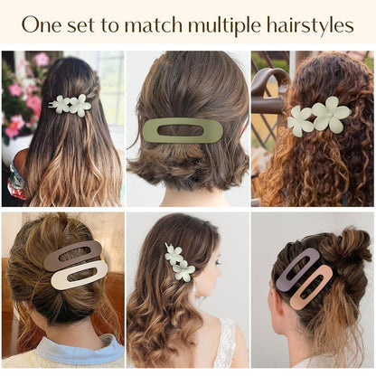 Haarklammer Set 8 Stück Hair Claw Clips Damen Mädchen 2 Stile 1,6 Zinken