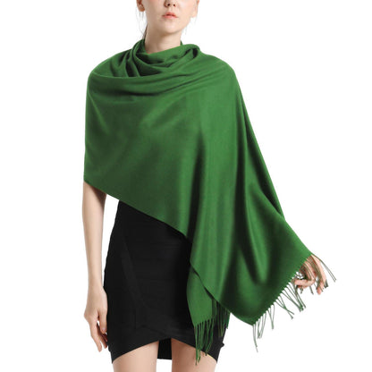 Pashmina Stola Damen Smaragdgrün weich und vielseitig