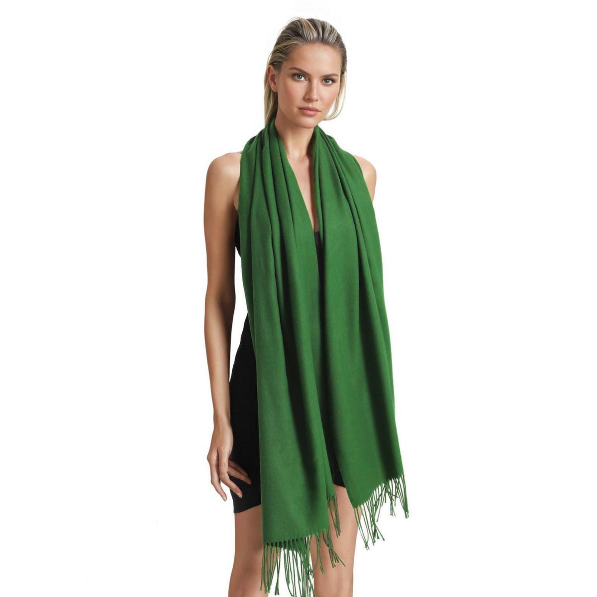 Pashmina Stola Damen Smaragdgrün weich und vielseitig