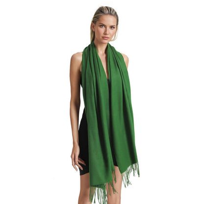 Pashmina Stola Damen Smaragdgrün weich und vielseitig
