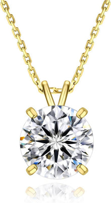Moissanite Anhänger Kette Solitär Halo Diamant Halskette VVS1 D Farbe