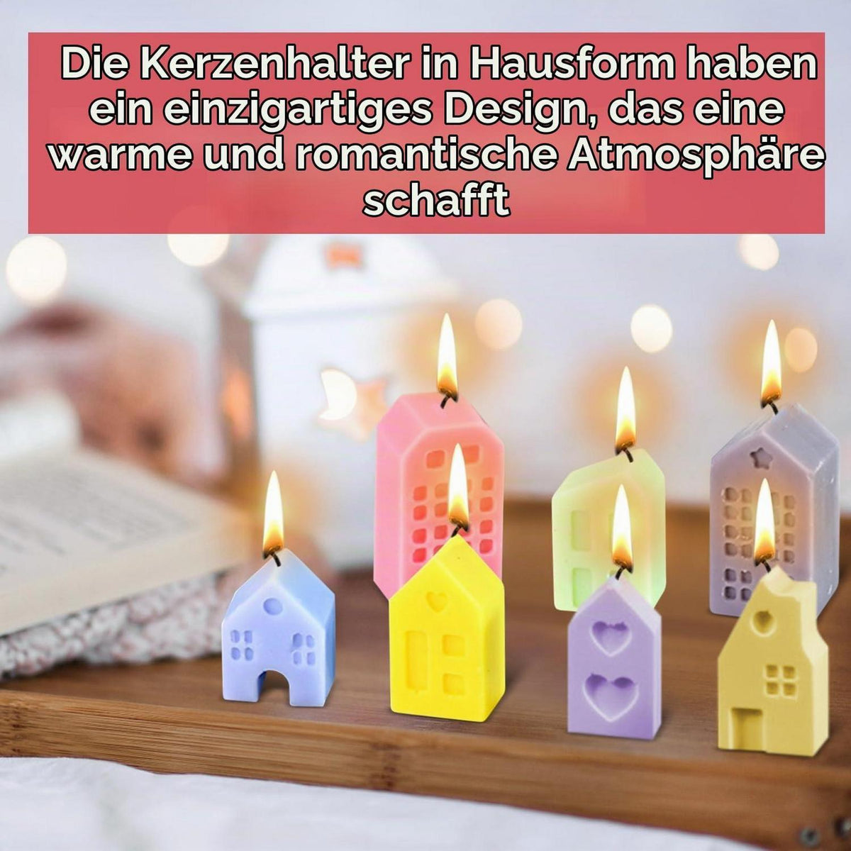 Silikonformen Häuser – 12er Set für DIY & Basteln
