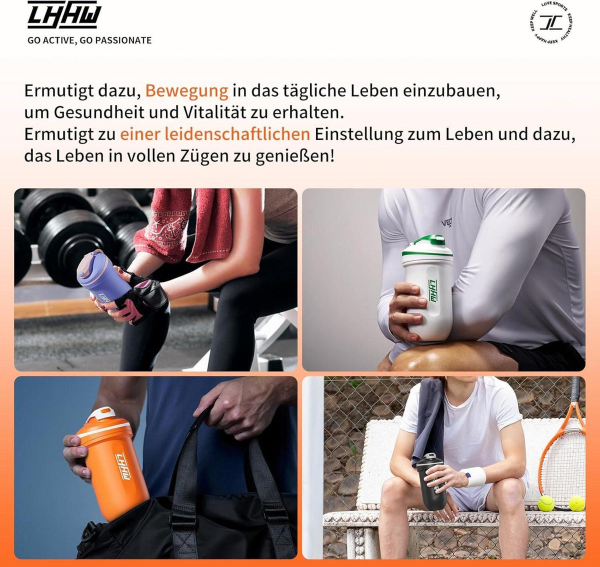 Protein Shaker edelstahl 500ml - BPA frei auslaufsicher & leicht zu