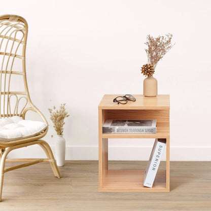 Nachttische 2er Set Holz Nachtschrank 32x30x40 cm modern