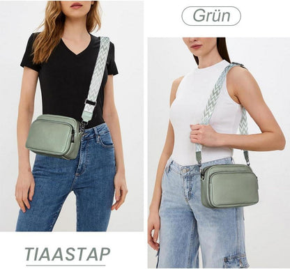 Damen Echtleder Umhängetasche Crossbody Bag Schultertasche 3
