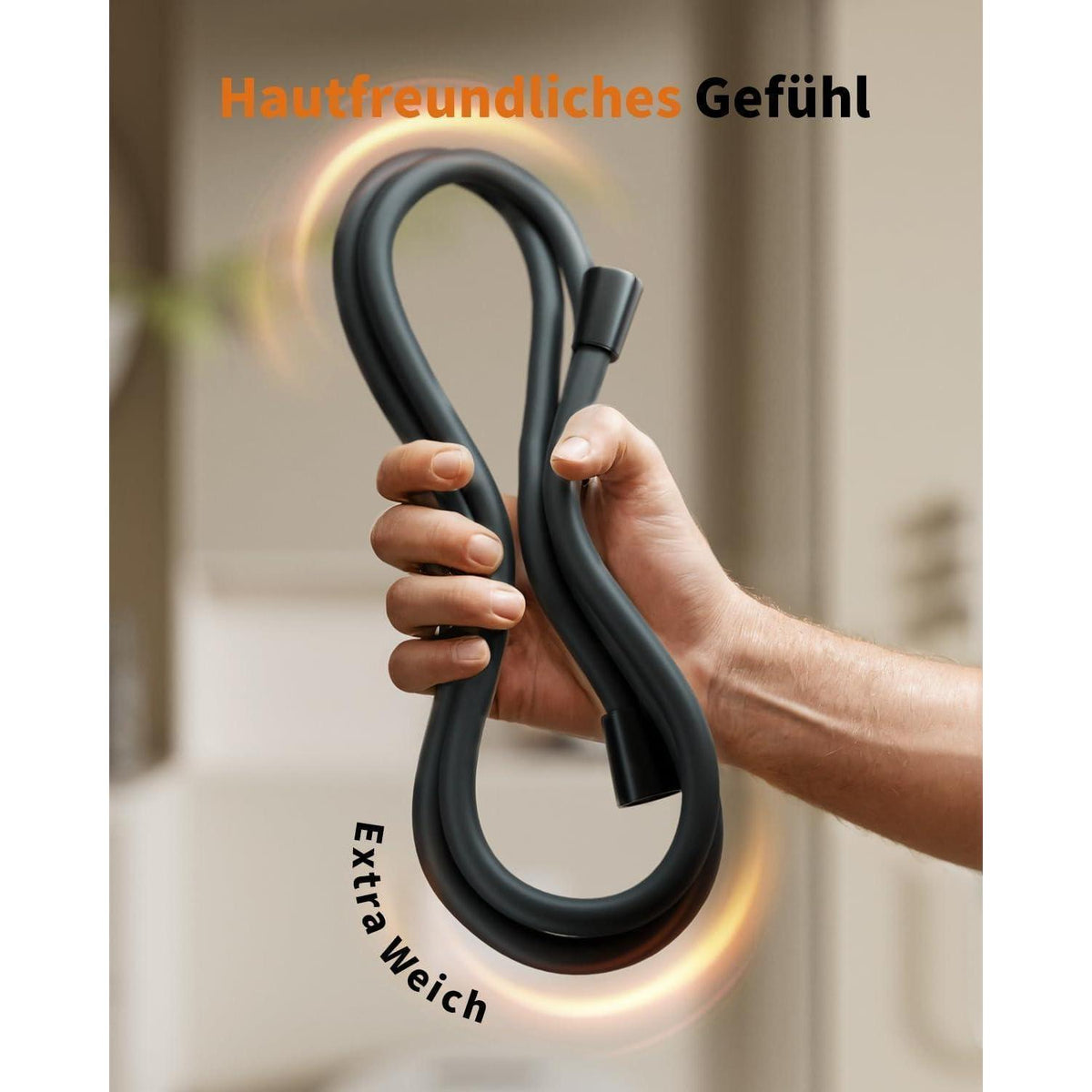 2m Silikon Duschschlauch – Flexibel, Leckagefrei & Hitzebeständig
