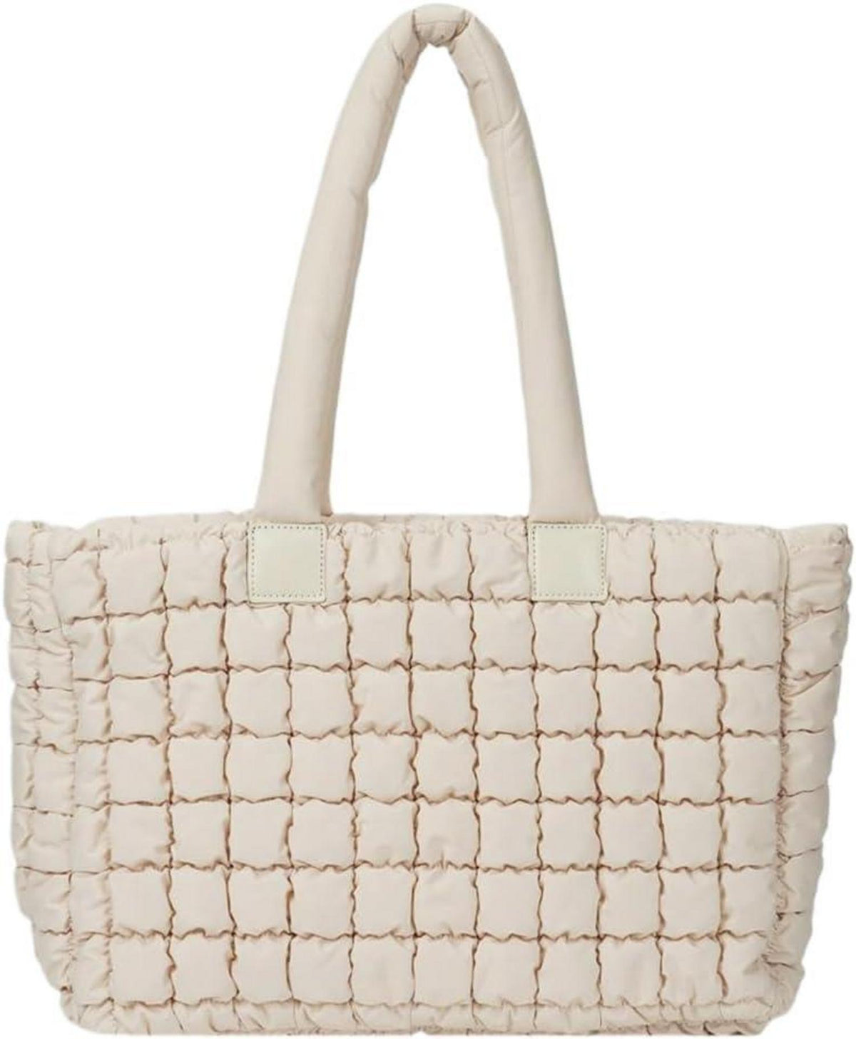 Große Puffer Tote Bag mit Steppmuster und Reißverschluss