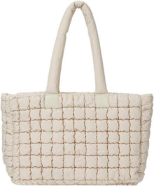 Große Puffer Tote Bag mit Steppmuster und Reißverschluss