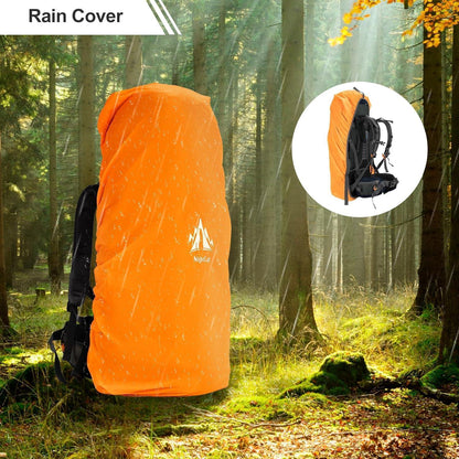 Wanderrucksack 70L atmungsaktiv für Trekking & Camping Schwarz