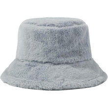 Flauschige Winter Fischerhut Damen Grau – Warm & Verstellbar