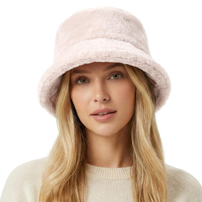 Flauschige Winter Fischerhut Damen Beige