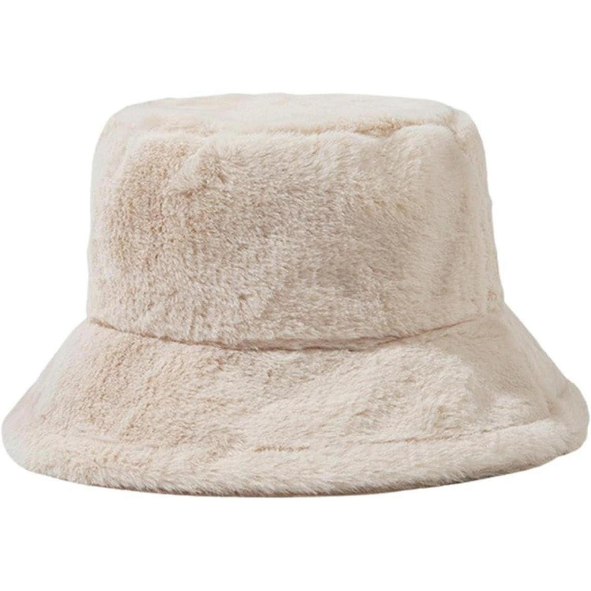 Flauschige Winter Fischerhut Damen Beige