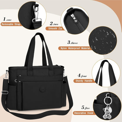 TEUEN Handtasche Damen Groß Nylon Tote Bag Umhängetasche Crossbody Schultertaschen