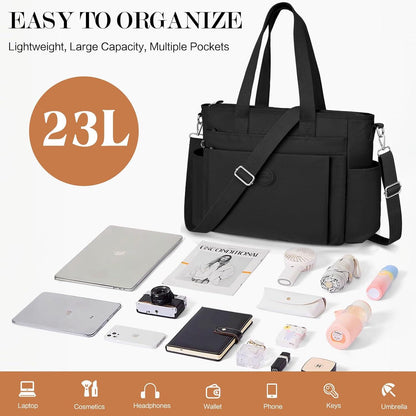 TEUEN Damen Handtasche Nylon Groß Umhängetasche Shopper Schultertasche