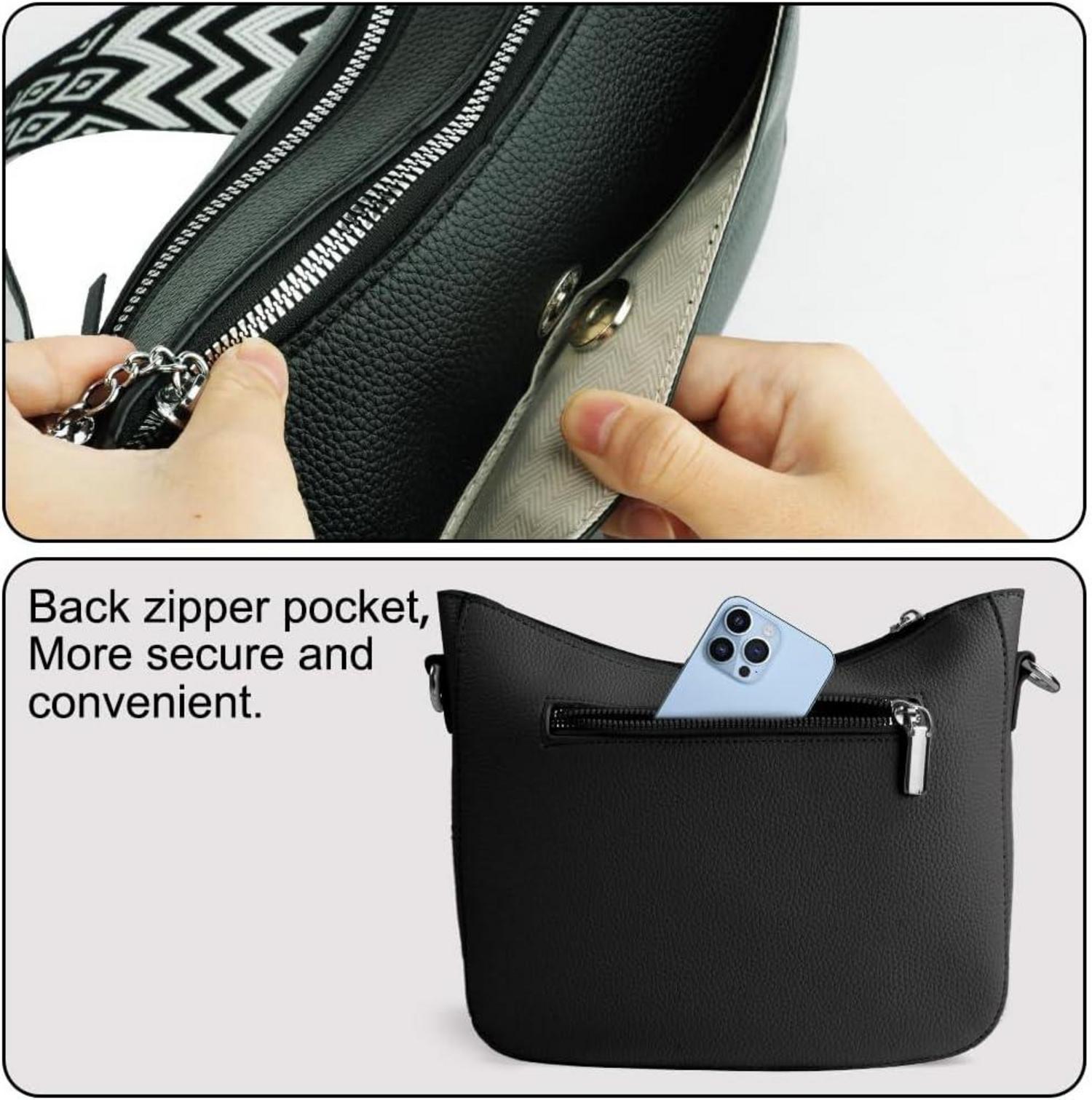 URAQT Umhängetasche Damen, Kleine Handtasche, Verstellbarer Schulterriemen