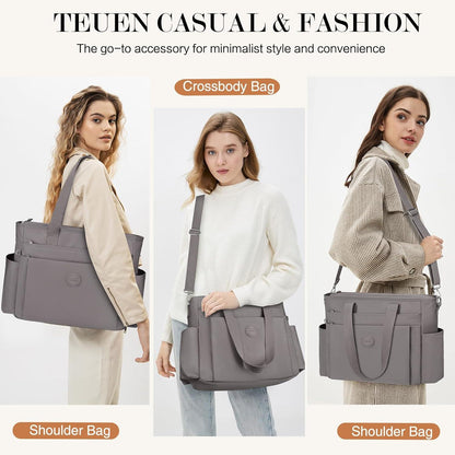 TEUEN Damen Nylon Handtasche Groß Crossbody Schultertasche