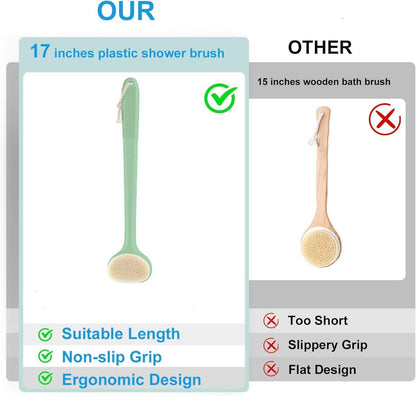 Rückenbürste Dusche 43 cm Anti-Rutsch Nass Trockenbürste
