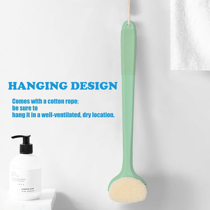 Rückenbürste Dusche 43cm Anti-Rutsch Nass Trocken Erbsengrün