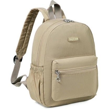 Damen Mini Rucksack Khaki Leicht & Geräumig für Alltag & Camping
