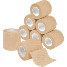 Selbstklebender Verband 8er-Set, 5cm x 4.5m, atmungsaktiv, beige