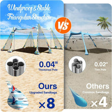 Rhino Valley Strandmuschel UPF50+ mit 8 Sandschaufeln + 4