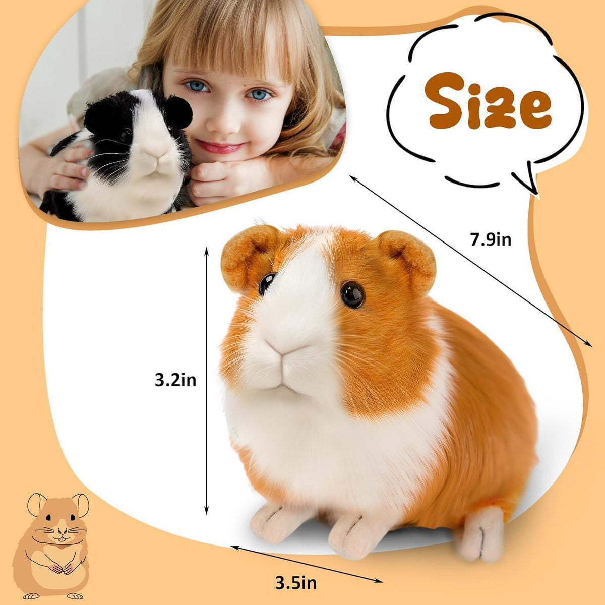 2x Meerschweinchen Kuscheltier - Realistisch & Weich