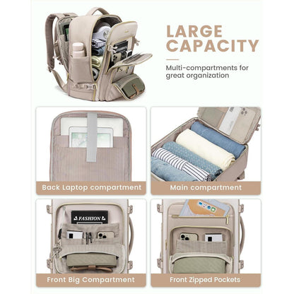 40L LOVEVOOK Handgepäck Rucksack Damen Wasserdicht 17 Zoll