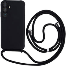 Handyhülle mit Band für Samsung Galaxy S24 FE, Schwarz