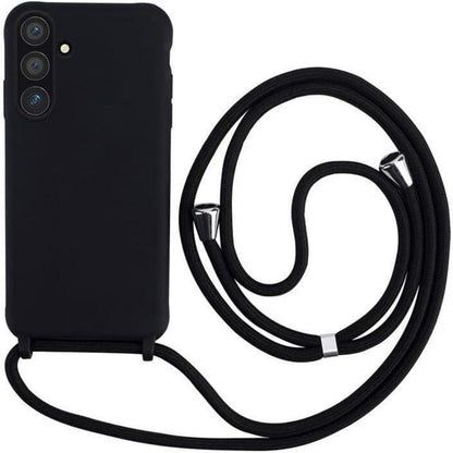 Handyhülle mit Band für Samsung Galaxy A16 5G Schwarz