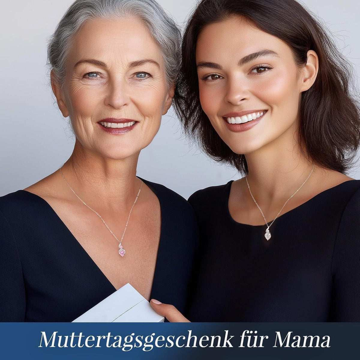 Infinity Herz Halskette Damen 925 Sterling Silber Geburtsstein