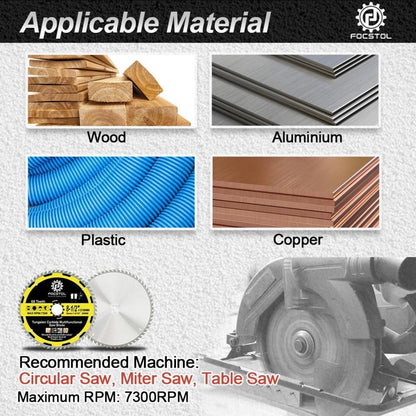 Kreissägeblatt Holz 216mm 60 Zähne für Metall & Kunststoff