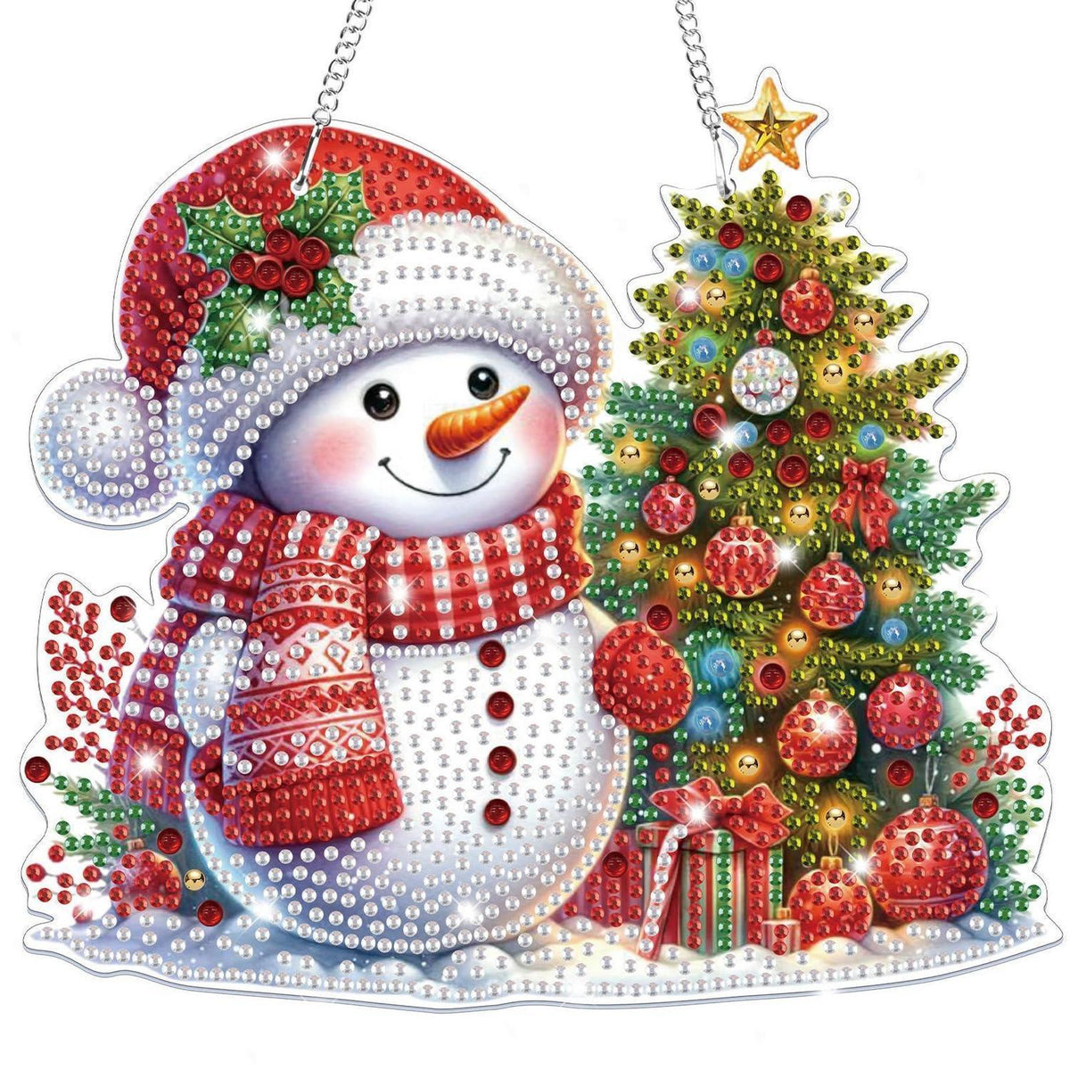 5D Diamantmalerei Weihnachtsschmuck Schneemann Bausatz