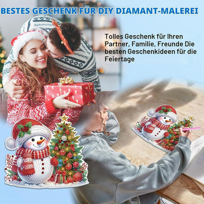 5D Diamantmalerei Weihnachtsschmuck Schneemann Bausatz
