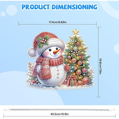 5D Diamantmalerei Weihnachtsschmuck Schneemann Bausatz
