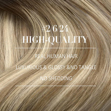 Clip-in Echthaar Extensions Balayage Braun Blond 40cm
