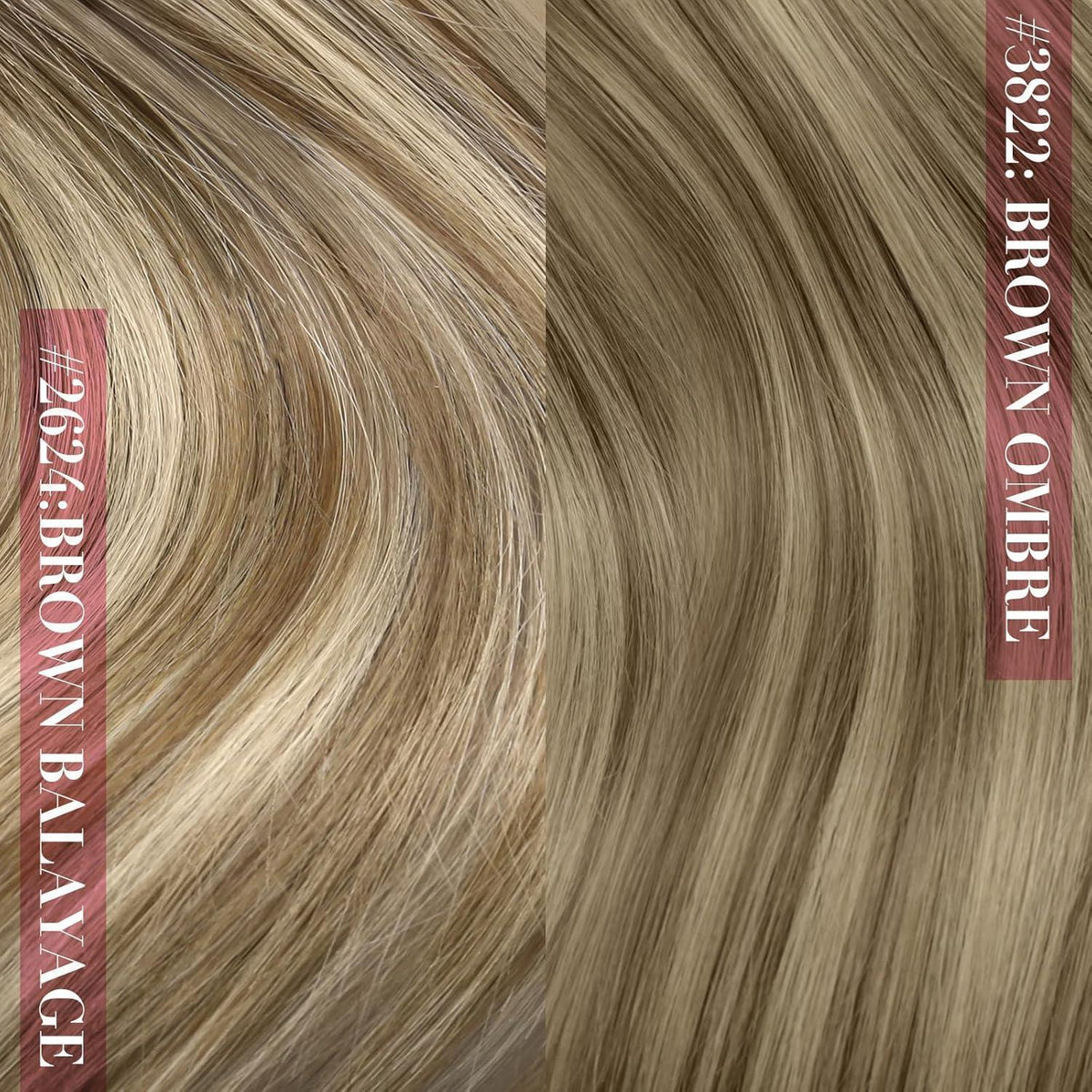 Clip-in Echthaar Extensions Balayage Braun Blond 40cm