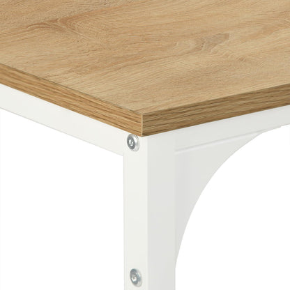Bartisch Set mit 4 Barhockern – Industriestil Eiche & Weiß