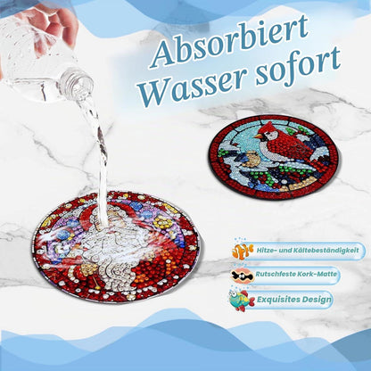 Diamond Painting Untersetzer Set 6er DIY Weihnachten