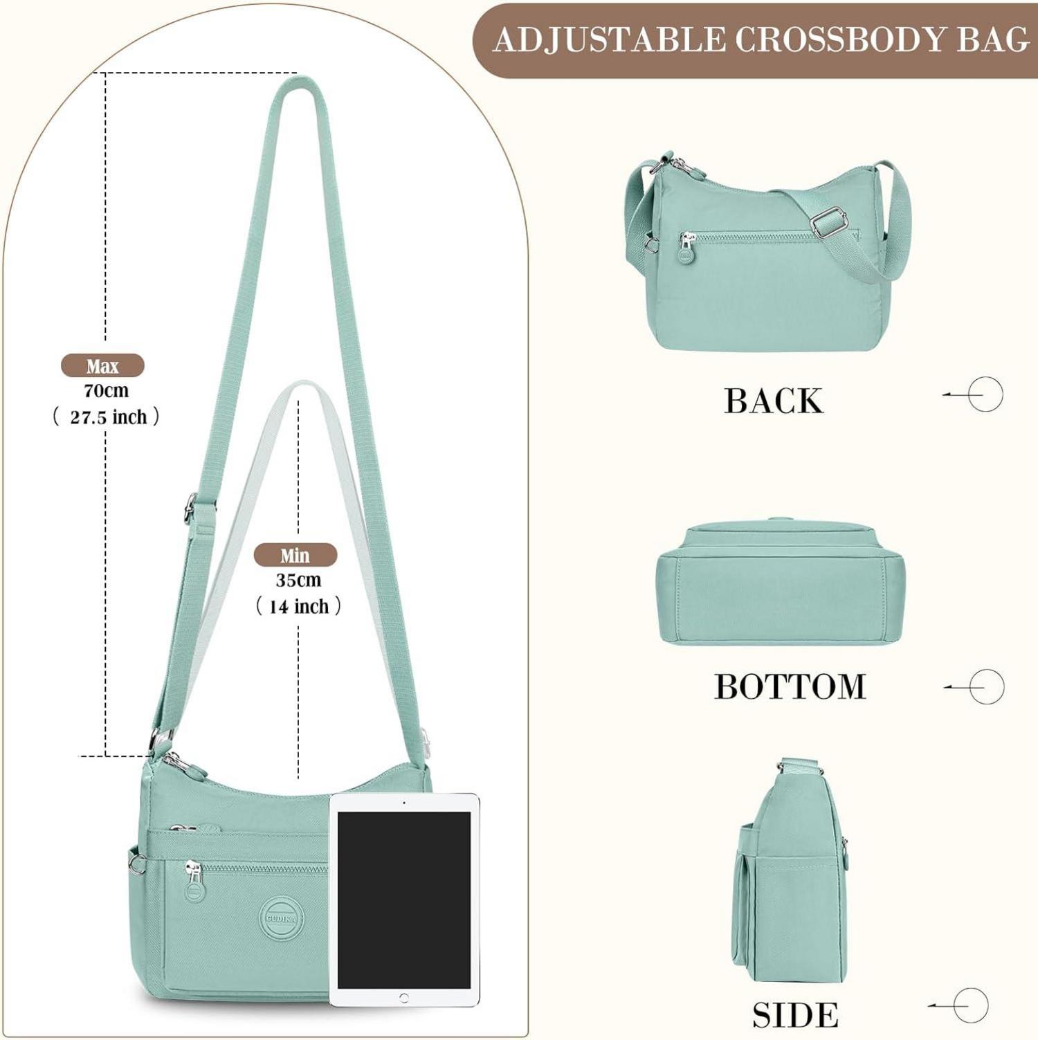Umhängetasche Damen Mittelgroß Wasserdicht Nylon Crossbody Messenger