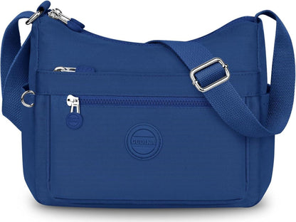 Umhängetasche Damen Mittelgroß Wasserdicht Nylon Crossbody Bag Vielen