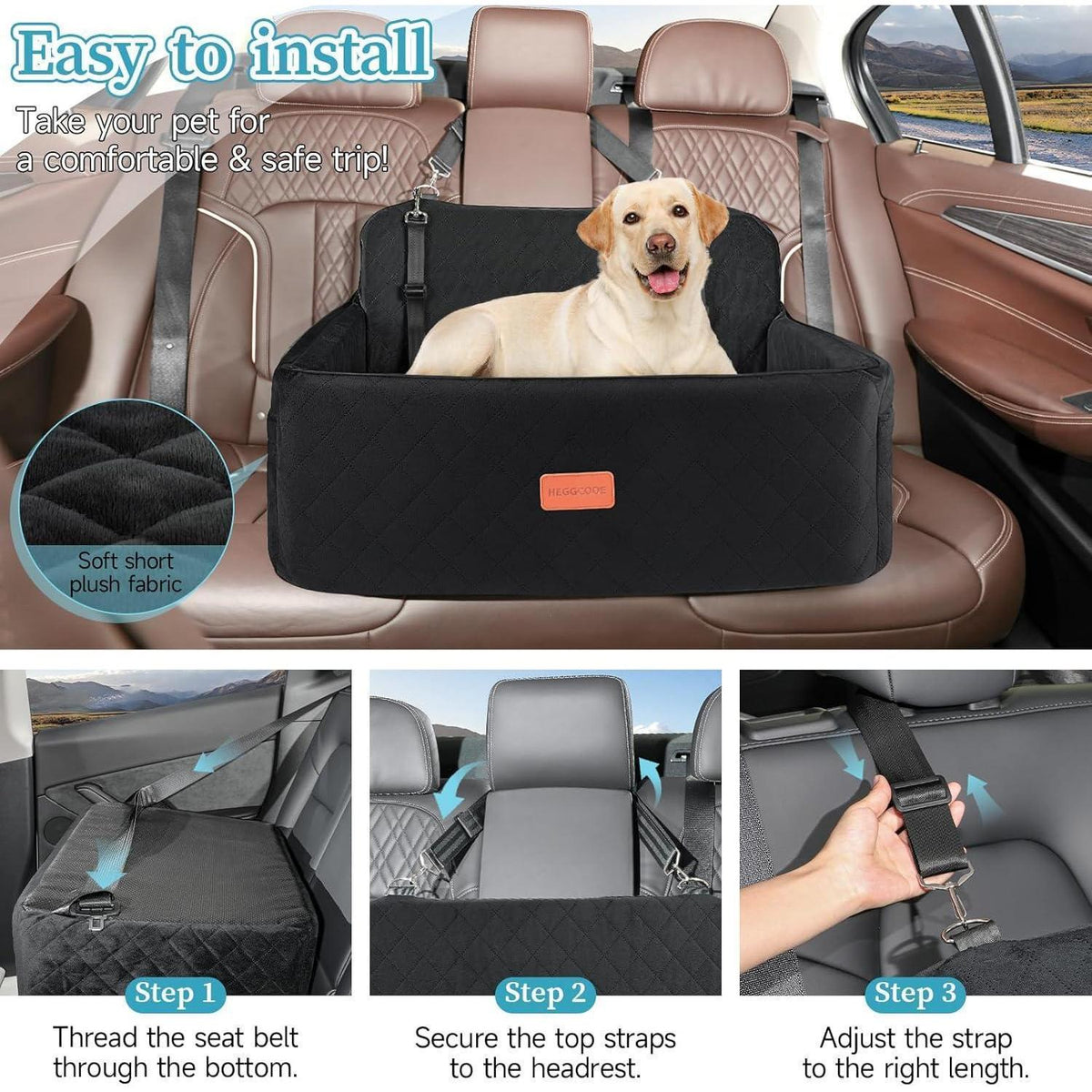 Hunde Autositz – Komfortabel & Sicher für Mittelgroße Hunde