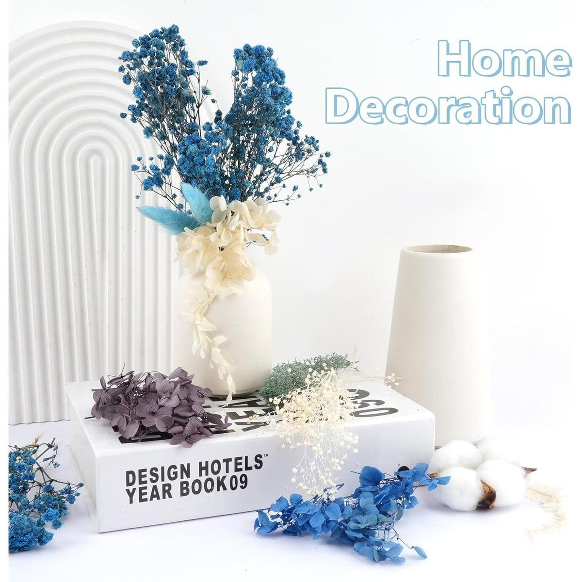 Natürliche Trockenblumen Mix Blau für DIY & Deko
