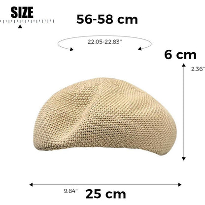 Damen Sommer Baskenmütze – Atmungsaktiv & Leicht Khaki